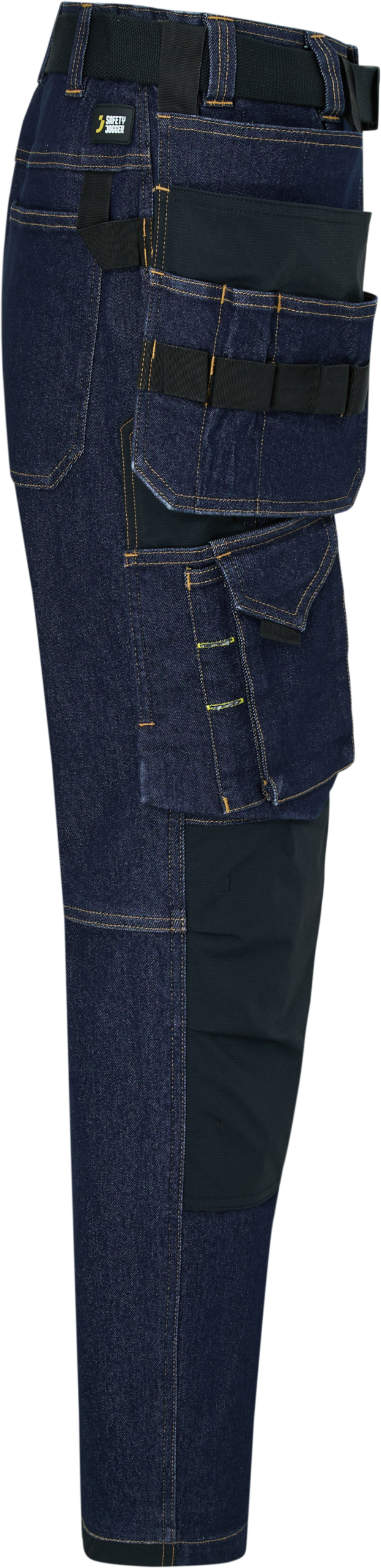 Pantaloni de Lucru Pro Denim Safety Jogger Albaștri – Buzunare Genunchiere, CE - poza 11