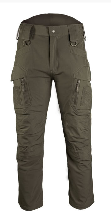 Pantaloni Softshell 'ASSAULT' Ranger Green – Mobilitate Tactică, Izolație Fleece și Rezistență la Intemperii