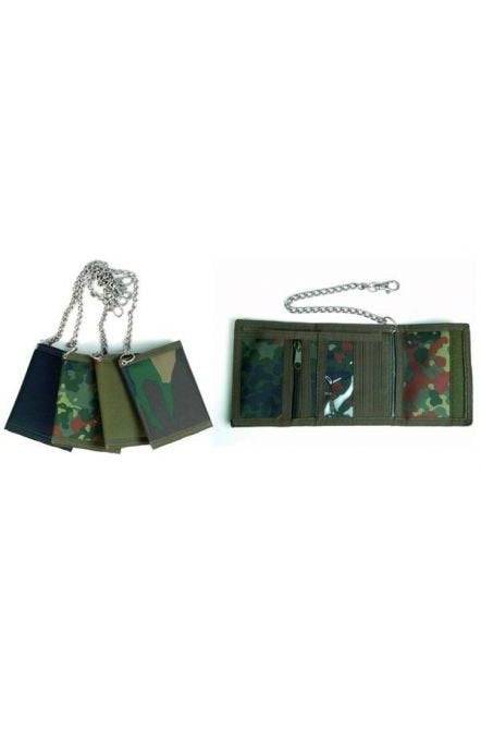 Portofel Cu Lant Camuflaj Woodland