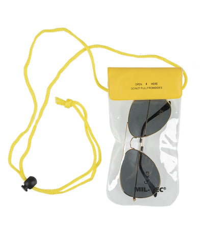 Portofel Impermeabil de Gât Galben – 95×195 mm, Protecție Completă pentru Documente