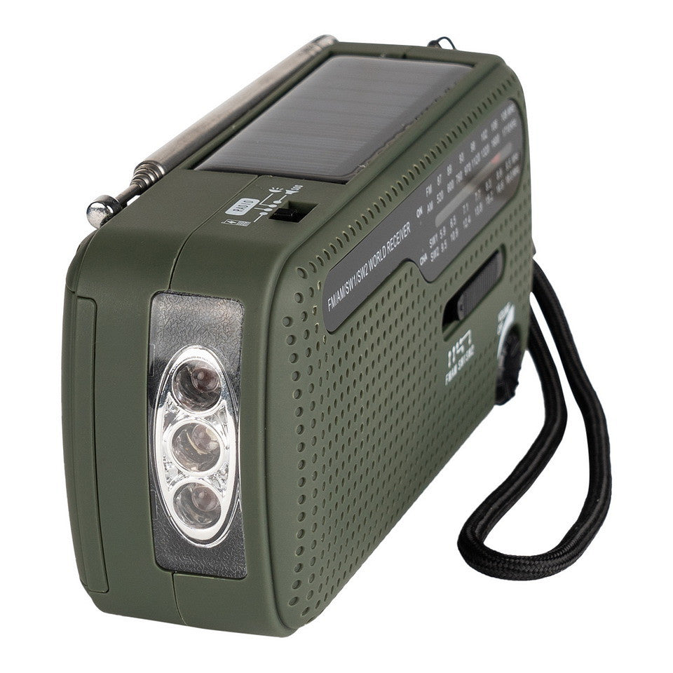 Radio Supraviețuire Fosco cu Manivelă și Solar – FM/AM/SW