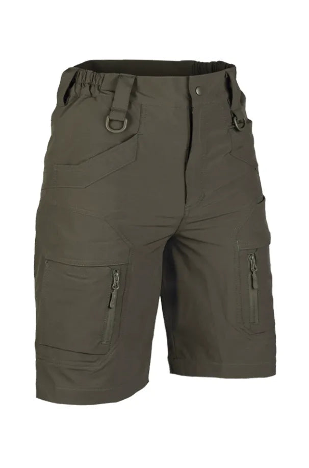 Ranger Green Elastic Assault Shorts – Pantaloni Scurți Tactici Slim Fit, Flexibili și Eficienți