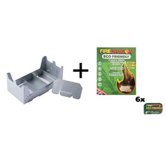 Reșou Pliabil FIRE DRAGON + Combustibil Solid FIRE DRAGON (6 Bucăți)