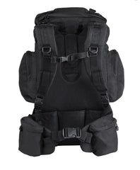 Rucsac Commando Negru – 55L, cu Cadru de Aluminiu și Husă de Ploaie, Ideal pentru Misiuni Tactice și Outdoor