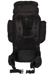 Rucsac 'RECOM' Negru – 88L, cu Cadru din Aluminiu, Husă de Ploaie și Compartiment Separat Inferior