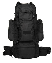 Rucsac Ranger Negru – 75L, Cadru Reglabil, Husă de Ploaie și Compartiment Frontal (Frontloader)