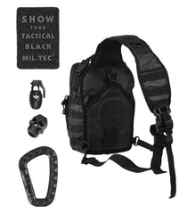Rucsac Tactic Black – ONE STRAP – 10L – Versiune Avansată “Tactical Black” cu Elemente Premium