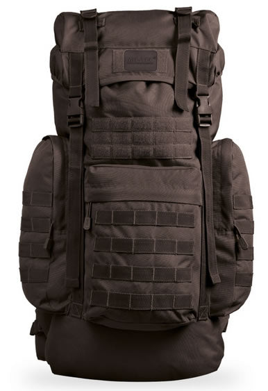 Rucsac Tactic German Gen.II Negru – 65L, Versiune Avansată cu Husă de Ploaie și Sistem MOLLE
