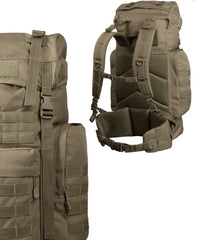 Rucsac Tactic German Gen.II OD – 65L, Ediție Îmbunătățită cu Husă de Ploaie Integrată și Sistem MOLLE
