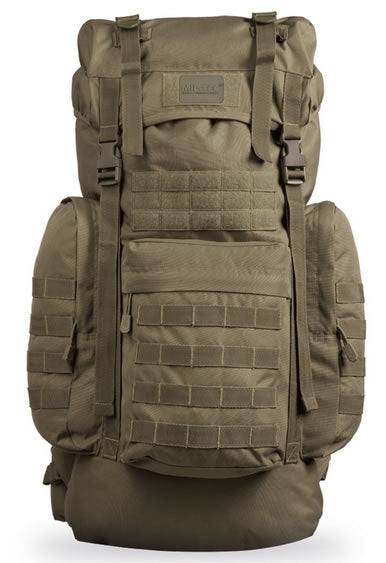 Rucsac Tactic German Gen.II OD – 65L, Ediție Îmbunătățită cu Husă de Ploaie Integrată și Sistem MOLLE