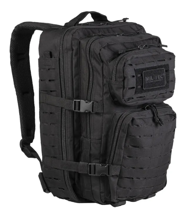 Rucsac Tactic US Assault Large Black – 36L, Sistem Laser-Cut, Design Sobru, Performanță Tactică Extinsă