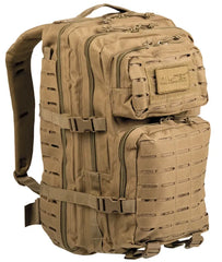 Rucsac Tactic US Assault Large Coyote – 36L, Sistem Laser-Cut, Culoare Desert, Ideal pentru Terenuri Aride și Utilizare Intensivă