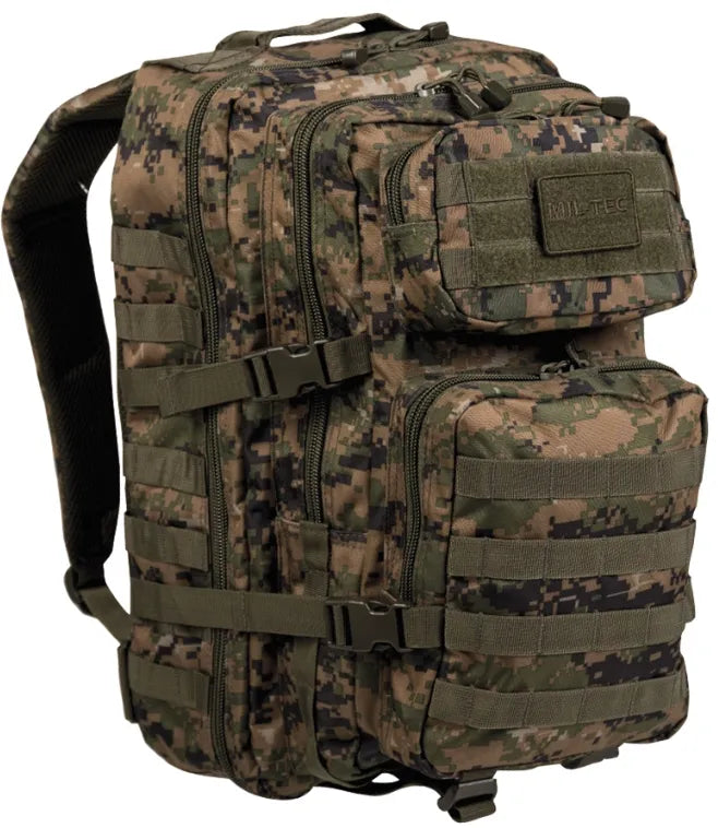 Rucsac Tactic US Assault Large Digital W/L – 36L, Camuflaj Digital pentru Medii Mixte, Spațiu și Fiabilitate