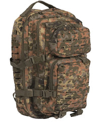 Rucsac Tactic US Assault Large Flectar – 36L, Sistem Laser-Cut, Camuflaj German, Construit pentru Rezistență și Organizare Militară