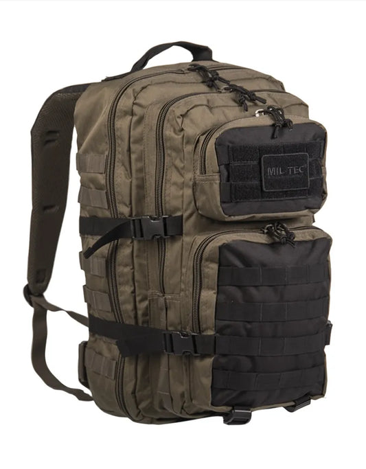 Rucsac Tactic US Assault Large Ranger Green/Black – 36L, Combinație Bicoloră, Design Robust și Funcționalitate Completă