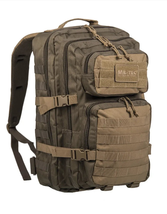 Rucsac Tactic US Assault Large Ranger Green/Coyote – 36L, Design Bicolor Tactic, Confort și Funcționalitate în Orice Mediu