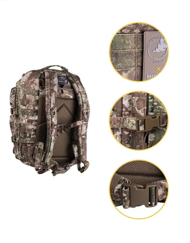 Rucsac Tactic US Assault Large WASP I Z2 – 36L, Camuflaj CIV-TEC® Avansat, Modularitate și Ergonomie Completă