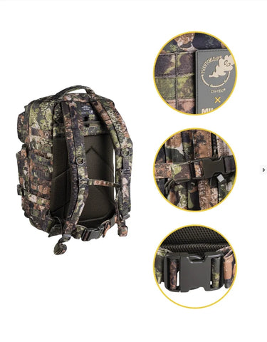 Rucsac Tactic US Assault Large WASP I Z3A – 36L, Camuflaj CIV-TEC® Avansat, Construit pentru Operațiuni Intensive