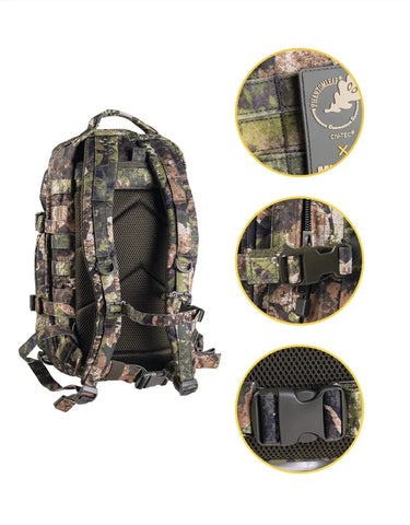 Rucsac Tactic US Assault Small CIV-TEC® WASP I Z3A – 20L, Camuflaj Hibrid pentru Medii Urbane și Naturale