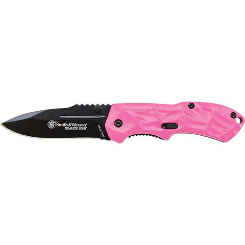 Briceag Smith & Wesson® Black Ops Mini M.A.G.I.C.® Assisted Opening Drop Point Folding Knife
