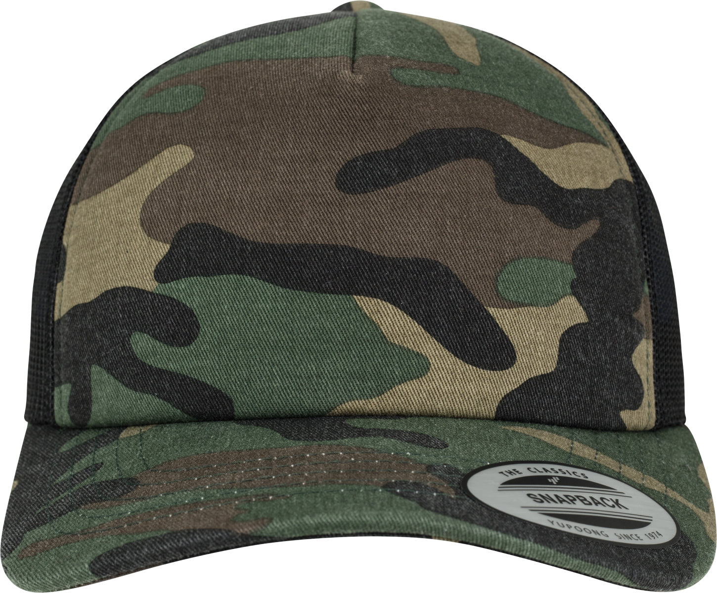 Sapca Brandid Camo Trucker Woodland Black