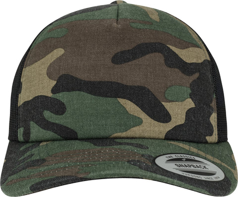 Sapca Brandid Camo Trucker Woodland Black