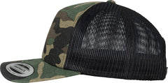 Sapca Brandid Camo Trucker Woodland Black