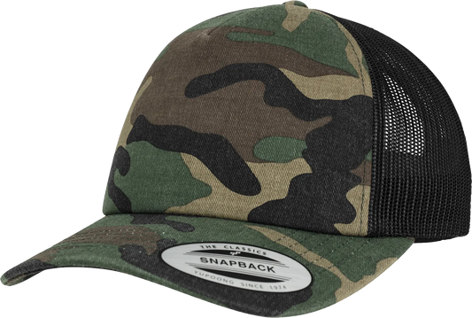 Sapca Brandid Camo Trucker Woodland Black