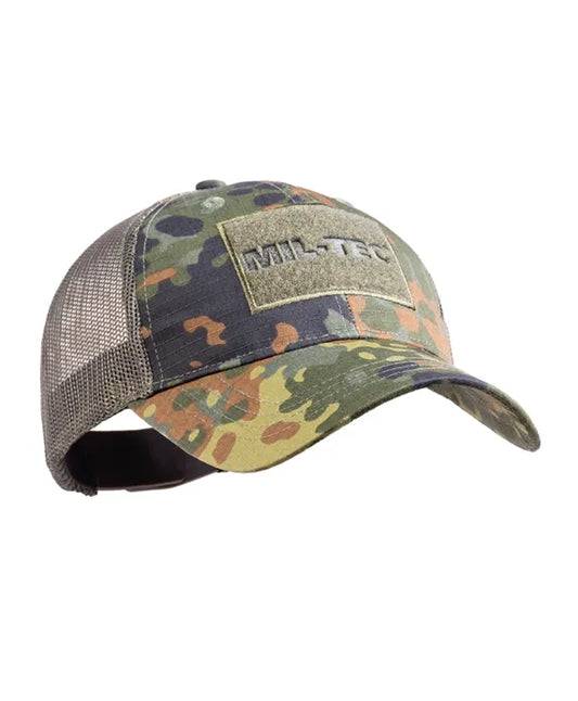 Șapcă Trucker Flecktarn – Camuflaj German, Confort Total
