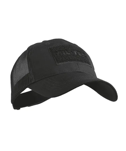Șapcă Trucker Neagră – Stil Urban-Tactic, Ventilație Maximală, Confort Reglabil