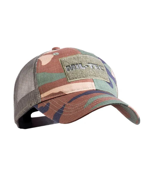 Șapcă Trucker Woodland – Stil Militar, Ventilație și Reglaj Inteligent