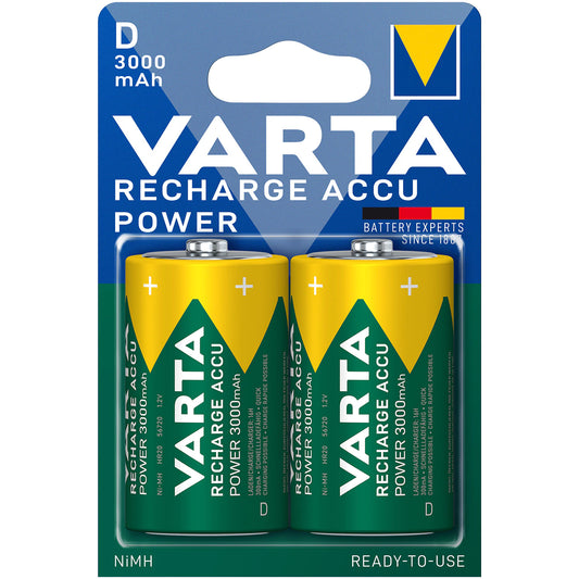 Set 2 Acumulatori 3000Mah D Lr20 1,5V Varta 56720