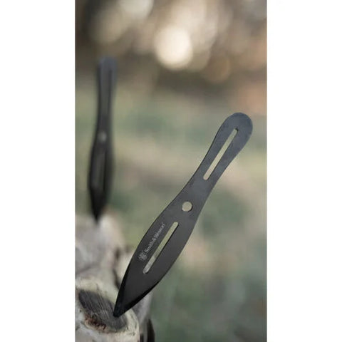 Set 3 Cutite De Aruncat Smith & Wesson® Bullseye 8" Throwing Knives Black