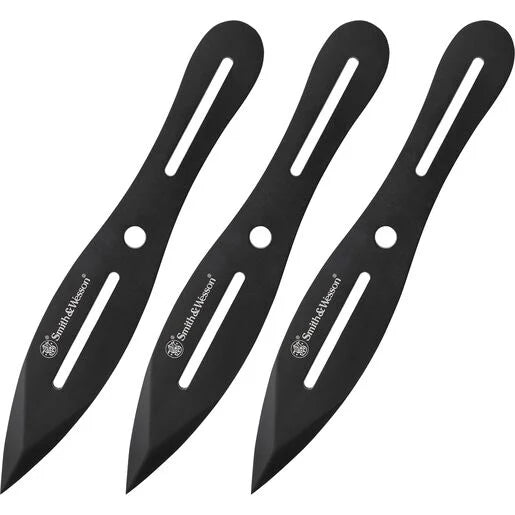 Set 3 Cutite De Aruncat Smith & Wesson® Bullseye 8" Throwing Knives Black
