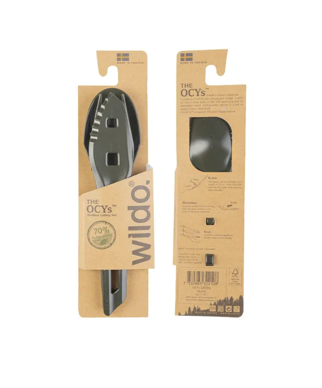 Set Tacâmuri Outdoor Wildo® THE OCYs™ – 3 piese, 70% Material Pe Bază de Plante, Made in Sweden