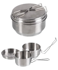 Set de Gătit Cehoslovac 3 Piese – Inox, Reproducere Clasică, Compact și Rezistent