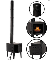 Sobă de Cort Completă MIL-TEC® – 31,7 kg, Dimensiuni Mari, Putere Maximă pentru Teren