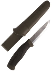Swedish OD Army Mora Knife – Cuțit Tactic cu Lamă Sandvik și Teacă Polimerică