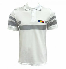 Tricou Polo Alb Reflectorizant Elite - Combat Bărbat