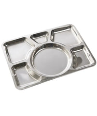 Tavă Compartimentată din Inox SIXFOLD – 6 Secțiuni, 40×30 cm, Stivuibilă