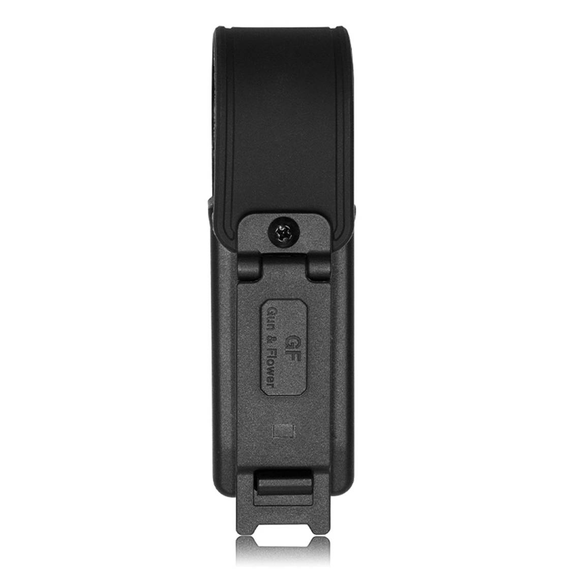 Toc încărcător GUN FLOWER®, negru, din polimer, cu capac, universal, OWB, prindere pe centură / molle, pentru încărcătoare double stack calibru 9mm / .40SW GF-PMS21F