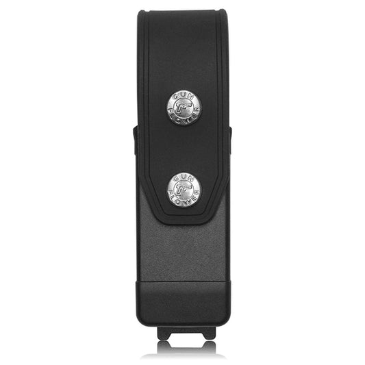 Toc încărcător GUN FLOWER®, negru, din polimer, cu capac, universal, OWB, prindere pe centură / molle, pentru încărcătoare double stack calibru 9mm / .40SW GF-PMS21F