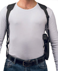 Toc pistol AKAR® KA7203 ascuns tip ham de umar universal din poliester GLOCK 17 / 19, HS 9, HK P30, Beretta PX4, CZ 75, CZ P-09 / P-07 sau similare, pentru mana dreapta