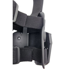 Toc pistol CZ P09 / P07 GUN FLOWER® tactic-operațional, drop-leg, negru, din polimer, cu retentie nivel II, optic ready, GF-PLP09A