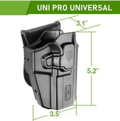 Toc pistol GUN FLOWER® UNI PRO, lvl. II, universal, din polimer, OWB, optic-ready, acceptă peste 100+ modele de pistol GF-POUNIA