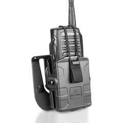 Toc statie radio GUN FLOWER® din polimer, universal, negru, accepta o gama larga de statii radio, MOTOROLA, KENWOOD, HYTERA, BAOFENG, ICOM GF-PRP21