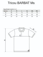 Tricou Polo Bleumarin cu Epoleti