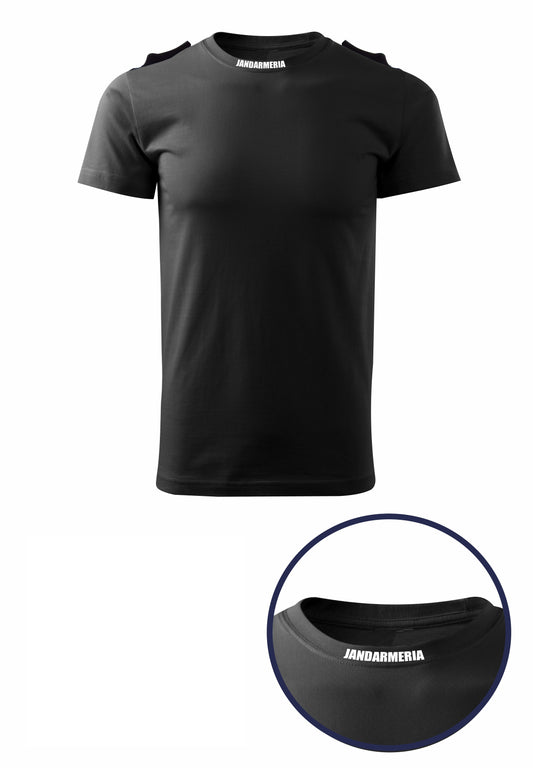 Tricou Glat NEGRU - Jandarmeria Română