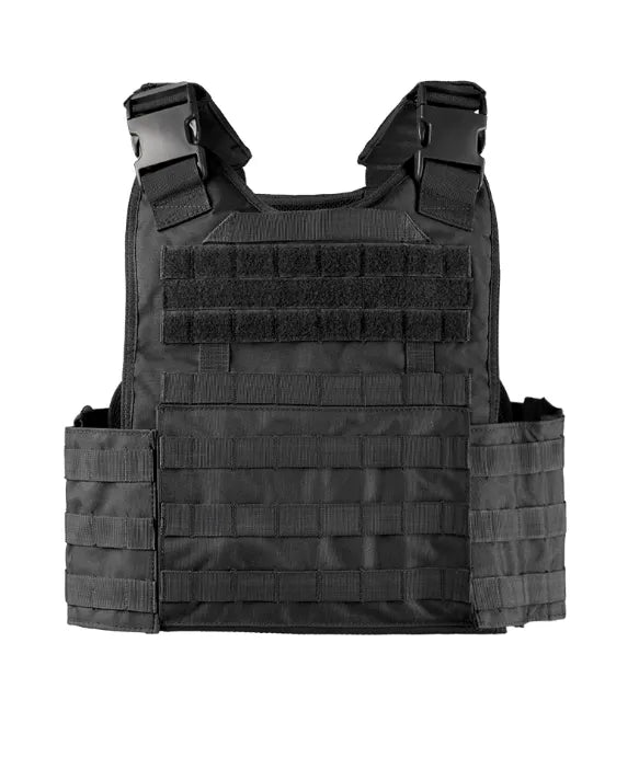 Vestă Tactică Plate Carrier Neagră – Compatibilă cu Plăci Balistice, Reglabilă și Confortabilă în Misiune