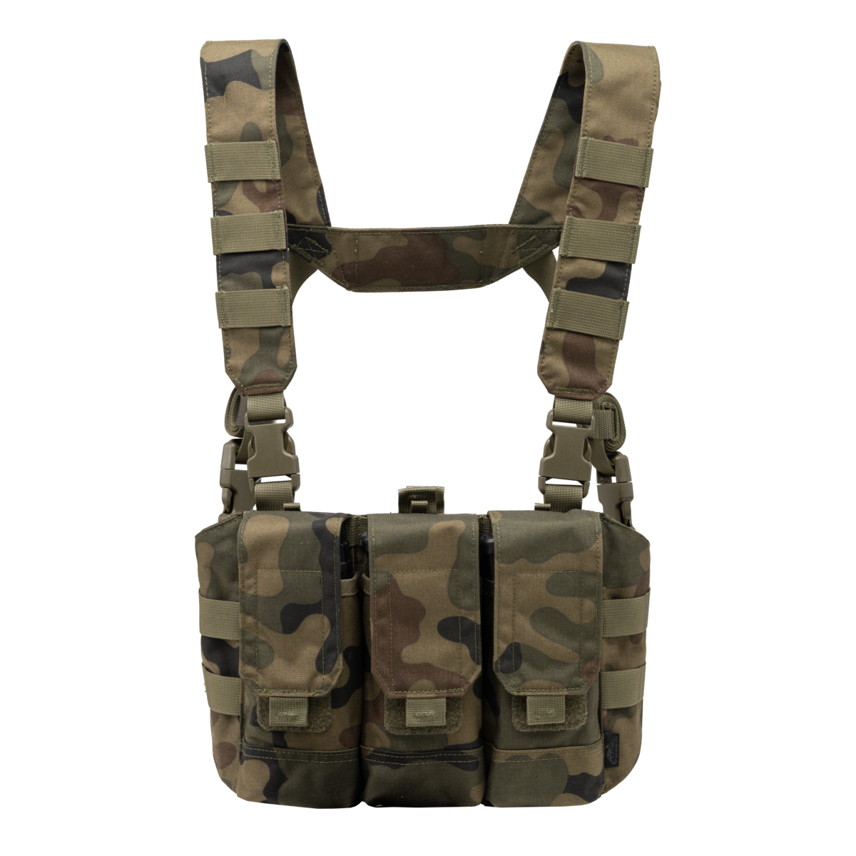 Chest Rig Chicom Helikon-Tex Woodland – Cordura 500D, 3 Buzunare Încărcătoare - poza 2